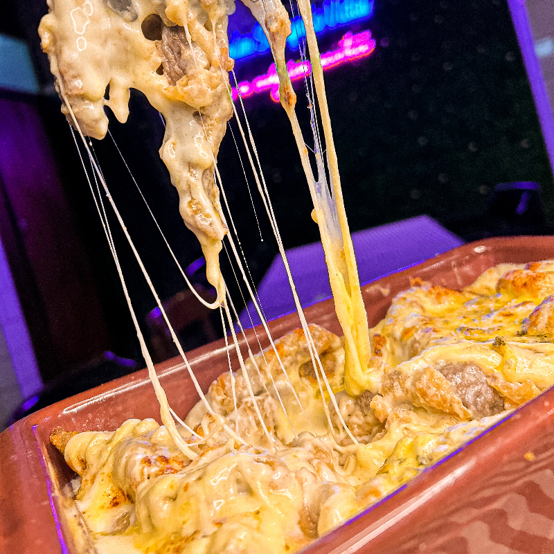 Alcatra gratinada 4 queijos